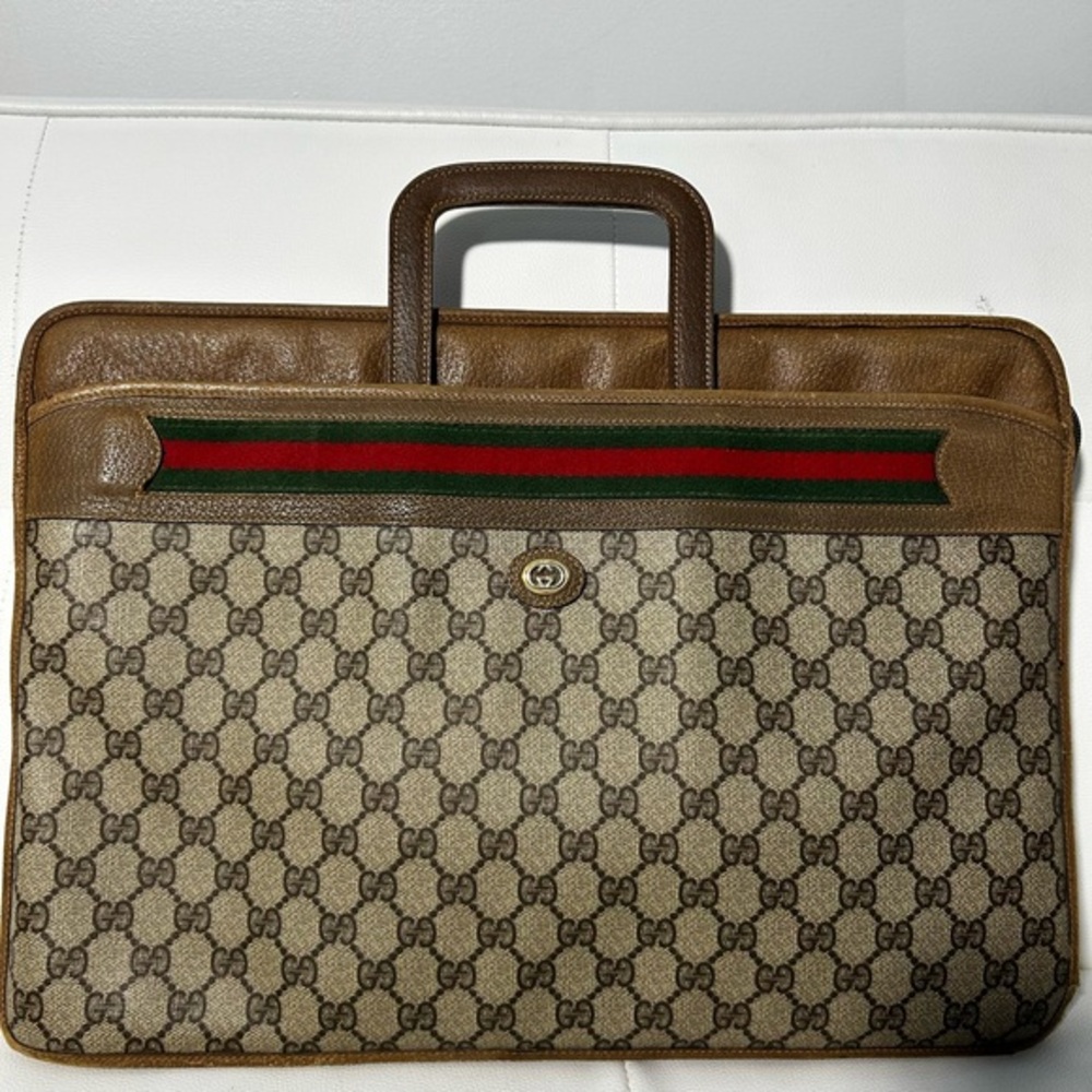 Authentic Rare Vintage Gucci Sherry Line Laptop/Briefcase Bag